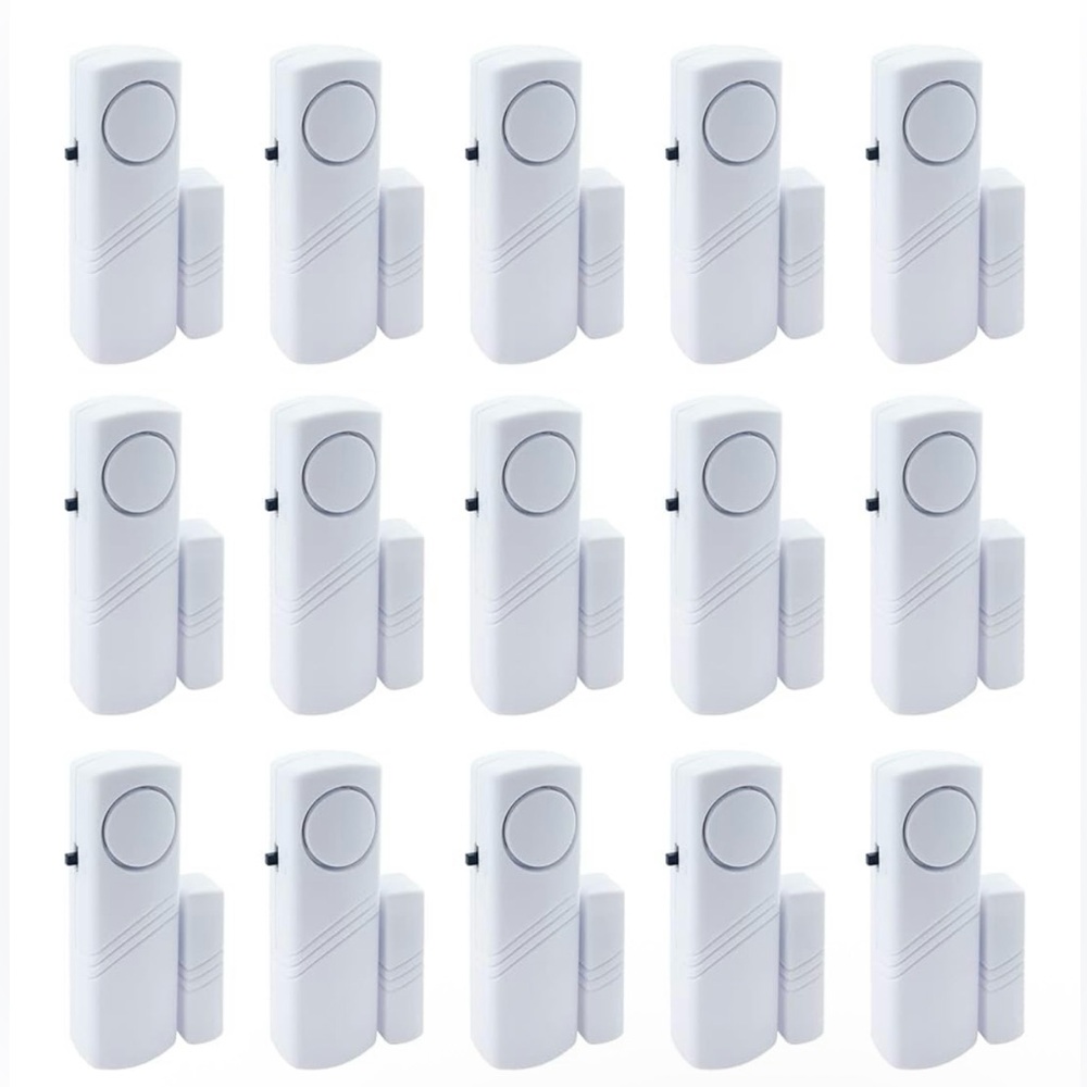 Security White Door Alarm Sensors Set + 30 AAA batteries New